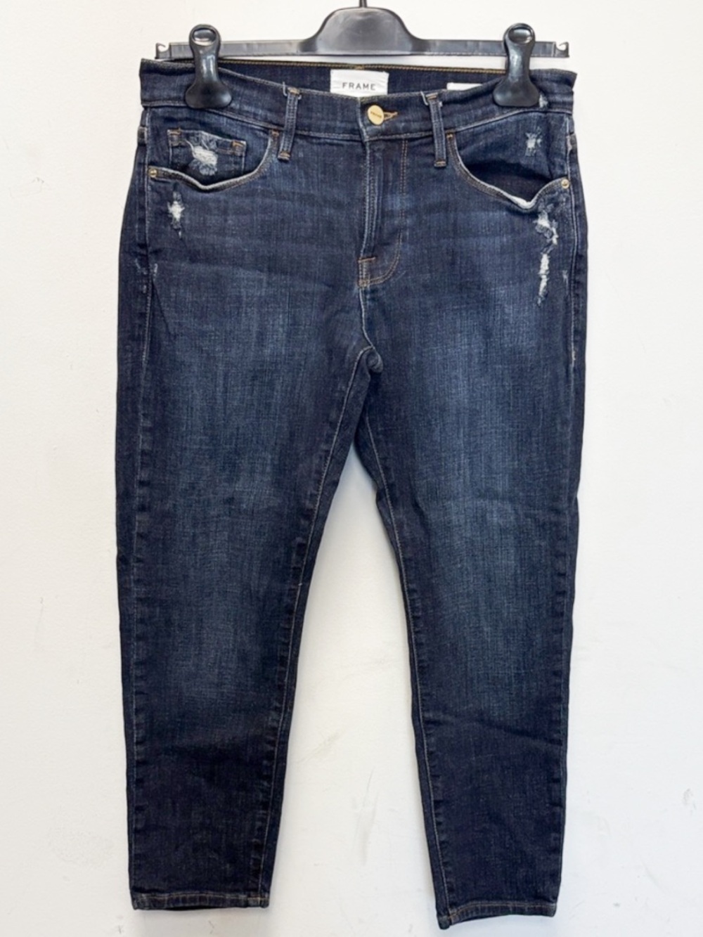 Frame Le Garçon crop dark wash jeans